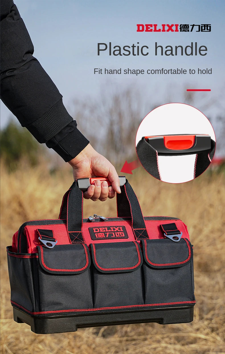 Bolsa de herramientas profesional, organizador de almacenamiento resistente para garaje, mochila de electricista, bolsa de herramientas, bolsas de ferretería