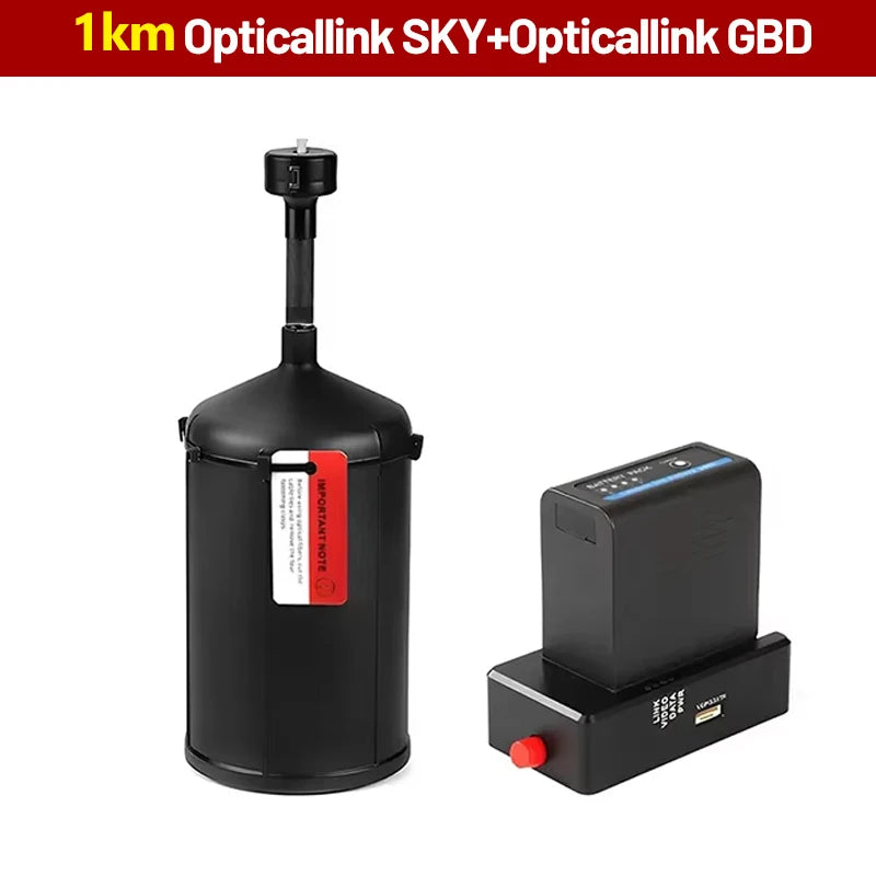 Módulo de datos de imagen FPV para drones de 10 km con fibra óptica, extensor de relé, enlace óptico Sky, admite hasta 20 km de transmisión de señal por cable