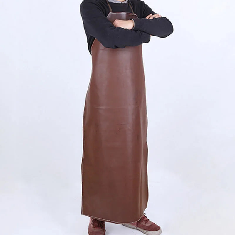 97 × 65 CM Delantal de soldadura de cuero, equipos de poliuretano, ropa de protección de aislamiento térmico para soldador, delantales de protección para soldadura