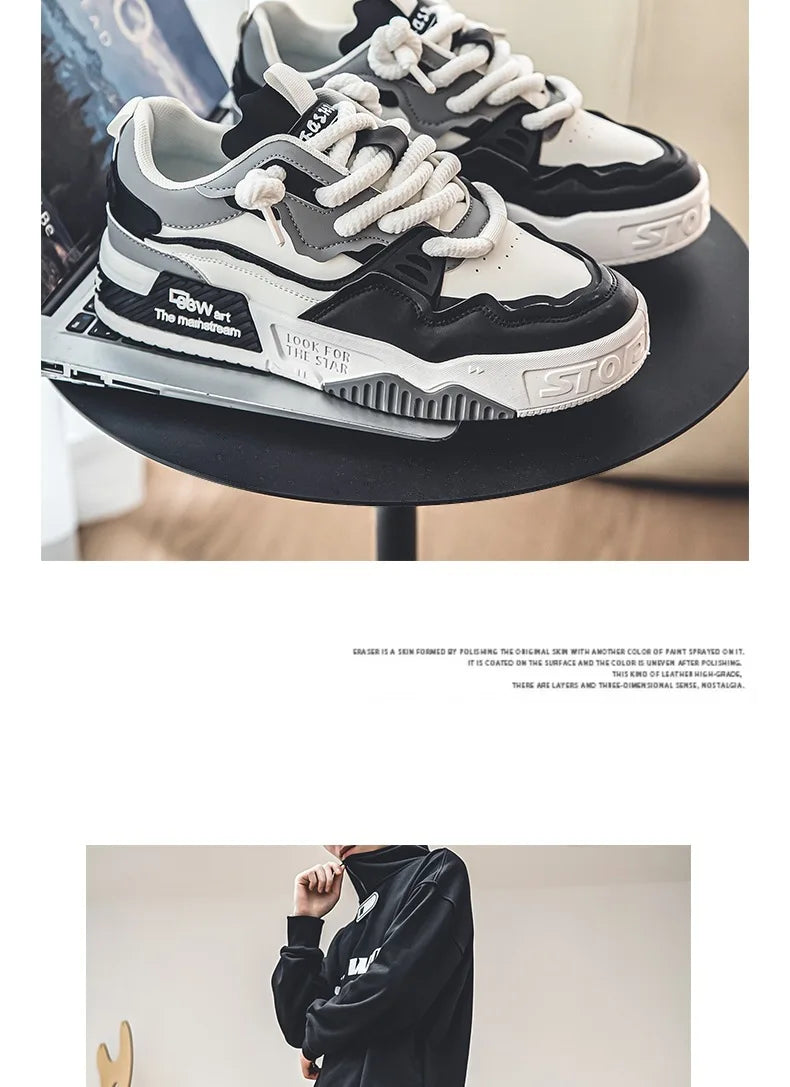 Zapatos de hombre, zapatillas de moda para hombre, zapatillas de correr de otoño de nueva marca, cómodas, con suela blanda, Tenis Masculino