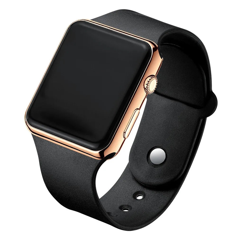 Reloj digital simple para hombres y mujeres, reloj electrónico LED deportivo de moda, correa de silicona negra, reloj casual para hombre, Reloj Hombre