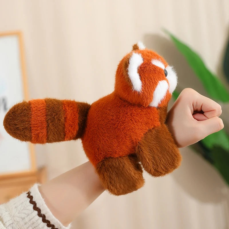 Peluches créatives raton laveur renard husky chat singe papa cercle jouet enroulé autour du bras poupée jouets pour enfants cadeau d'anniversaire