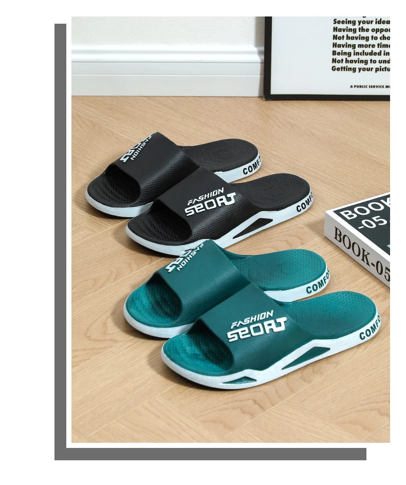 Pantuflas de hombre que se pueden llevar en verano. Sandalias de moda para hombre para baño, casa, antideslizantes, de interior y de casa