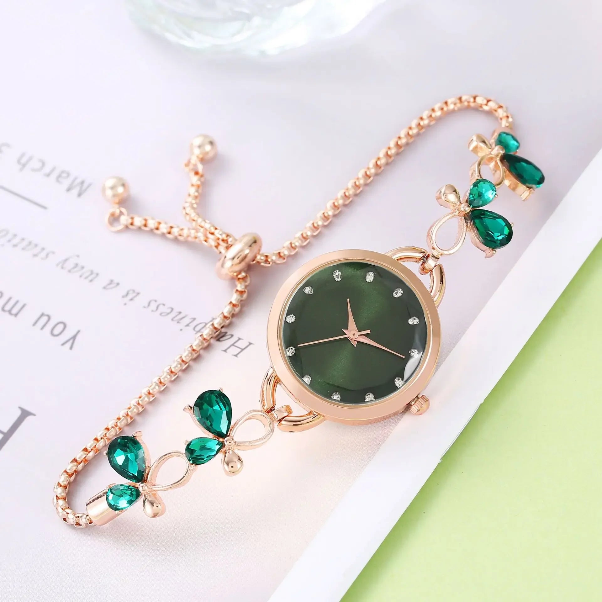Klokker for kvinner Reloj Mujer Mermaid Chain Luxury Diamond dameklokke Armbånd Mote Quartz Klokker часы женские наручные