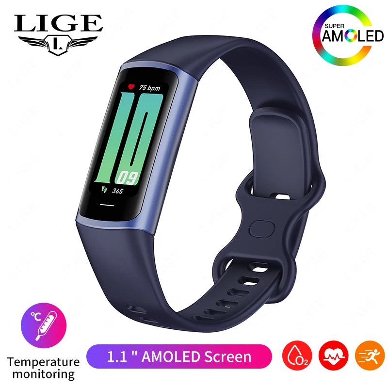 Pulsera inteligente deportiva rastreador de actividad para hombre y mujer banda impermeable conectado al teléfono rastreador de hombres reloj inteligente para Android iOS