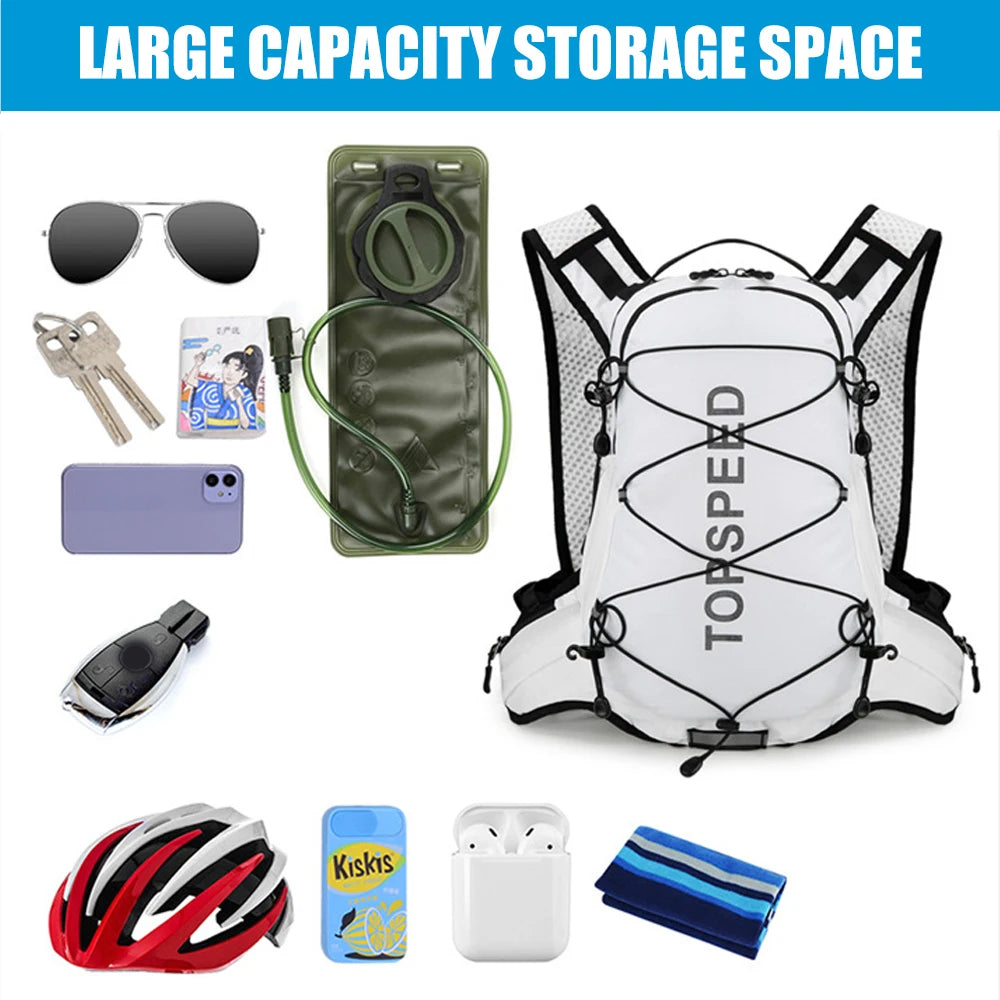 Mochila de Senderismo Ligera para Hombre y Mujer, Mochila de Viaje para Acampar al Aire Libre con Sistema de Hidratación, Equipo para Ciclismo y Correr
