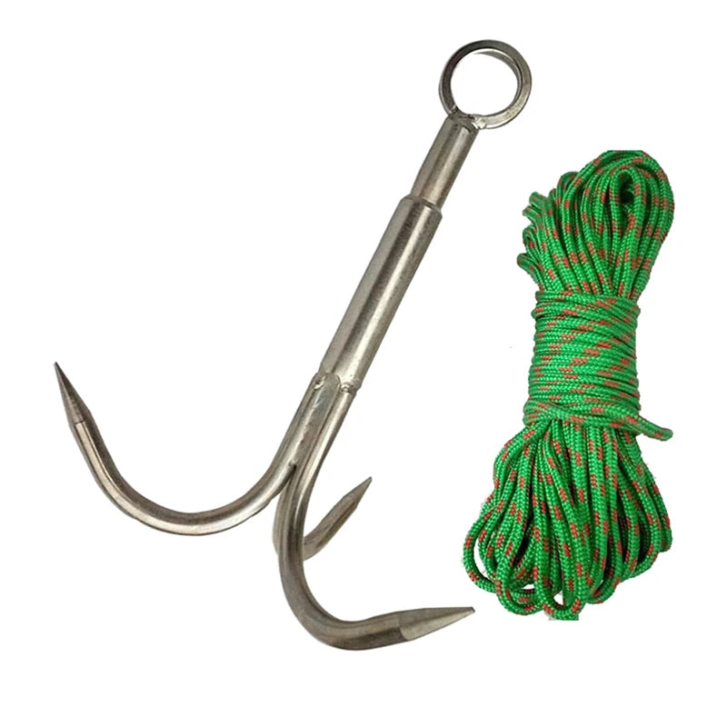 Mosquetón de garra de acero inoxidable para senderismo, gancho de escalada multifuncional, gancho de agarre para viajes, camping al aire libre, pesca
