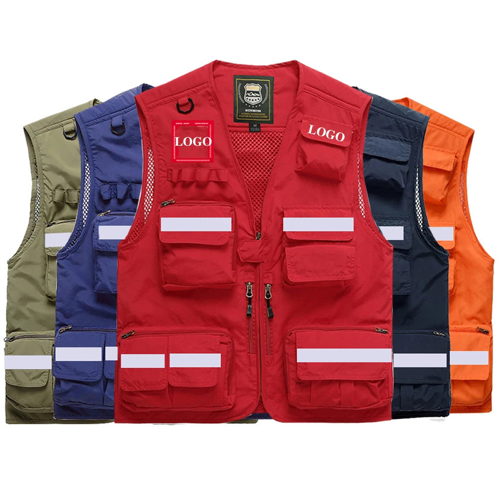 Hi-Vis Safety Vest – Multi-Pocket, Reflective & Built for Professional Protection