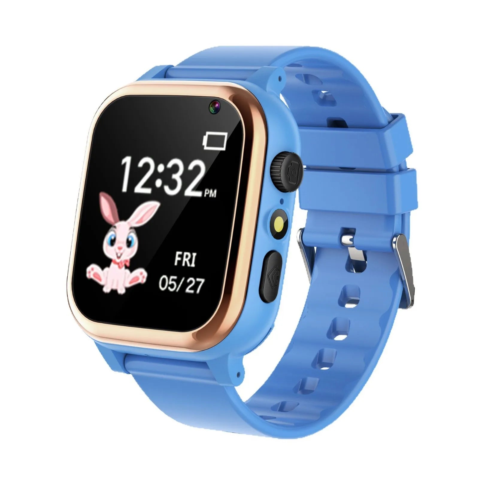 Montre connectée pour enfants, écran tactile HD, lecteur de musique, caméra, 16 jeux de puzzle, podomètre, calculatrice, lampe de poche, montre 12/24 h