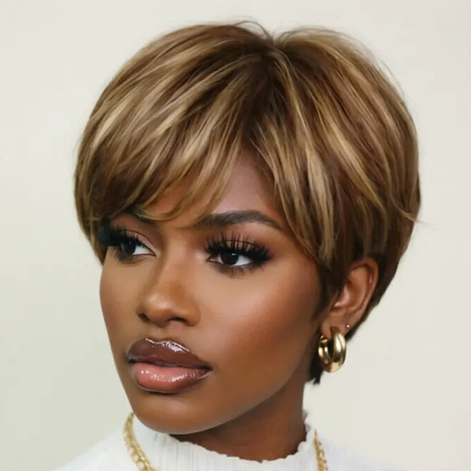 P4/27 Pixie Human Hair Wig