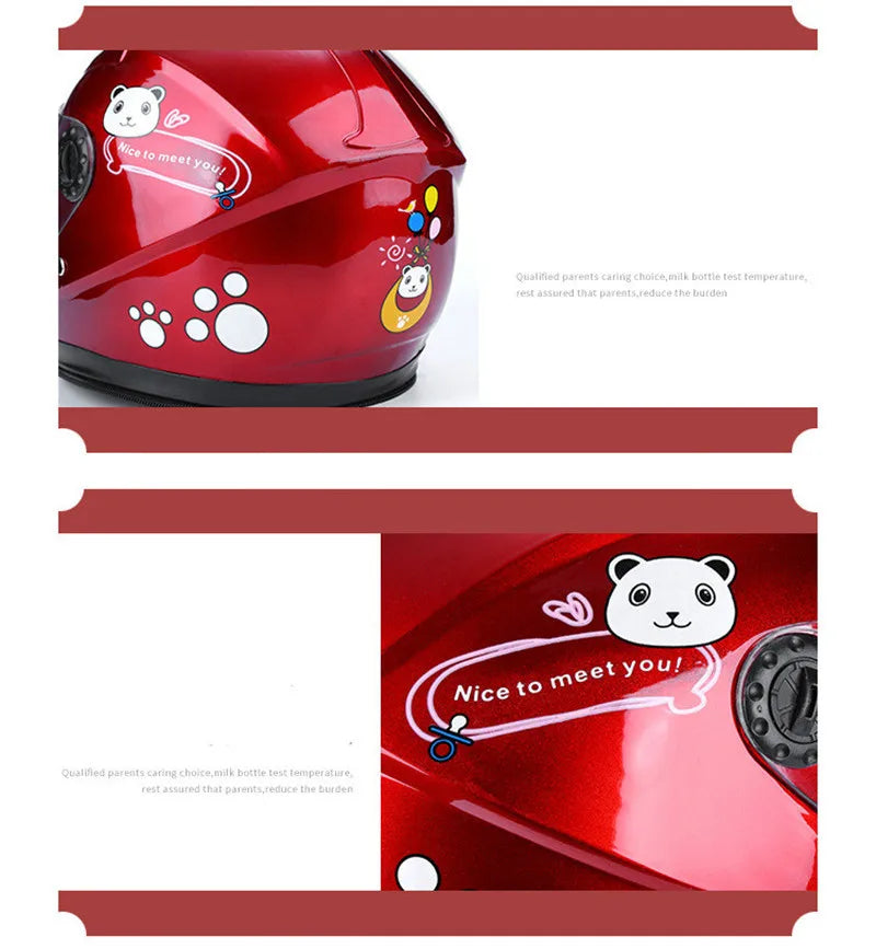 Casque de moto intégral amovible pour enfant, adapté à toutes les saisons, protection sportive pour enfants