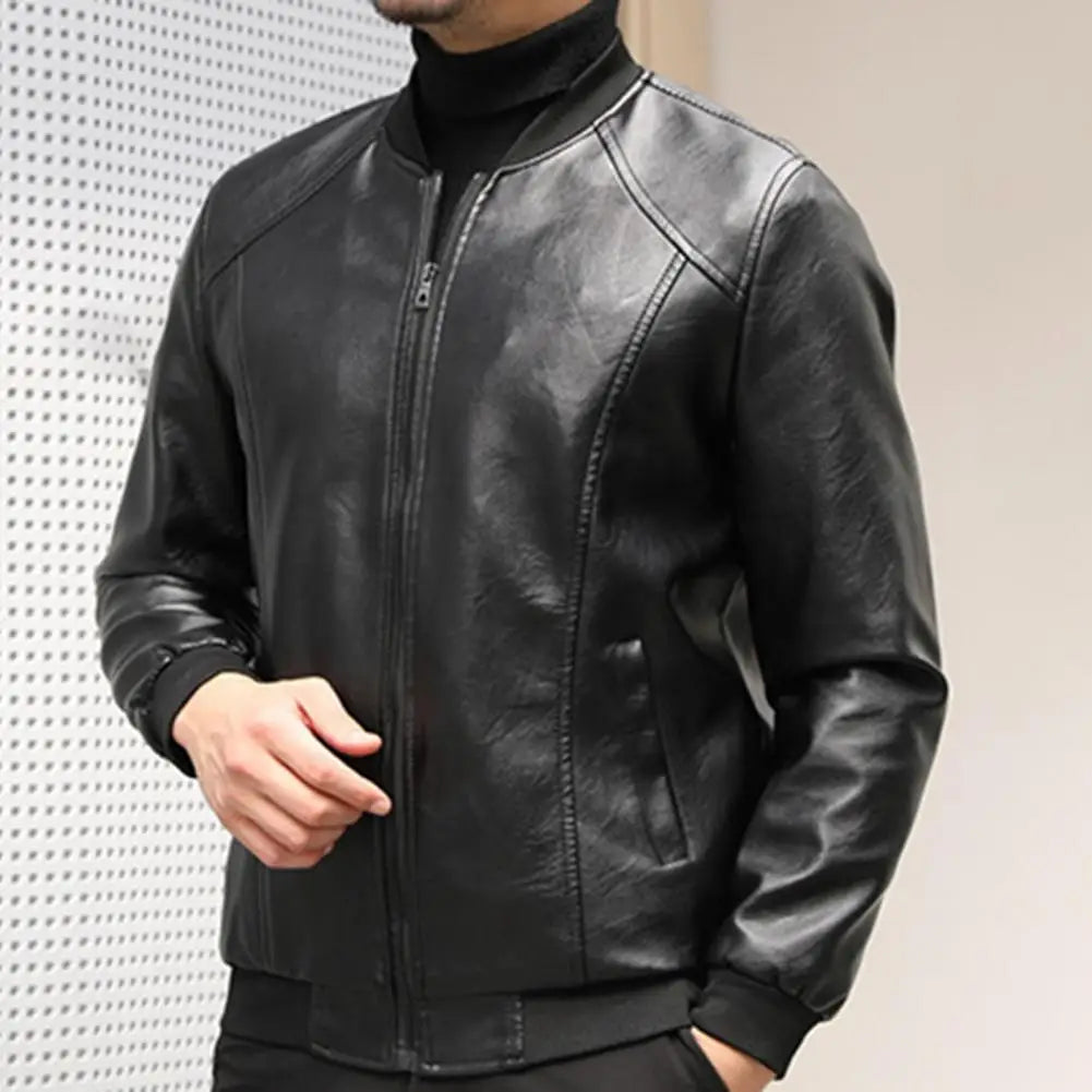 Men Winter Coat Stylish Men's Winter Baseball Jacket for Cold Weather Comfort Warm Autumn Outerwear with for Middle-aged