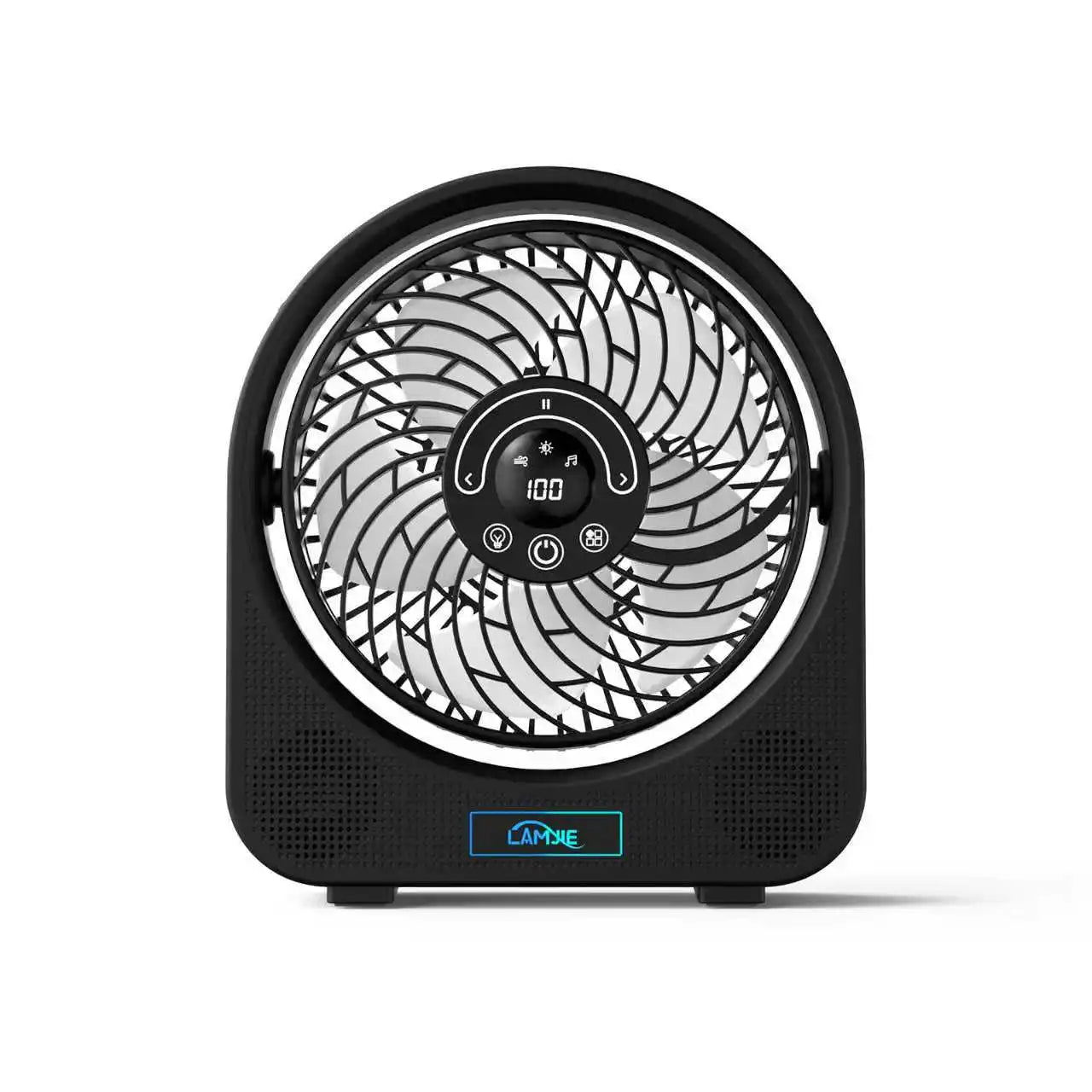 Desktop Bluetooth Music Fan Wireless Speaker USB Quiet Mini Fan for Home Office