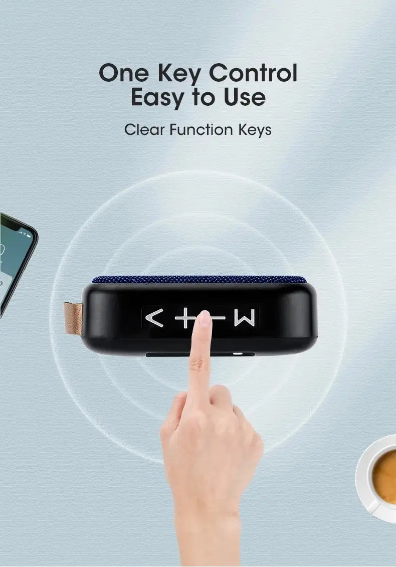 Nuevo altavoz inalámbrico portátil para exteriores con subwoofer, mini altavoz para el hogar de tela y tarjeta.