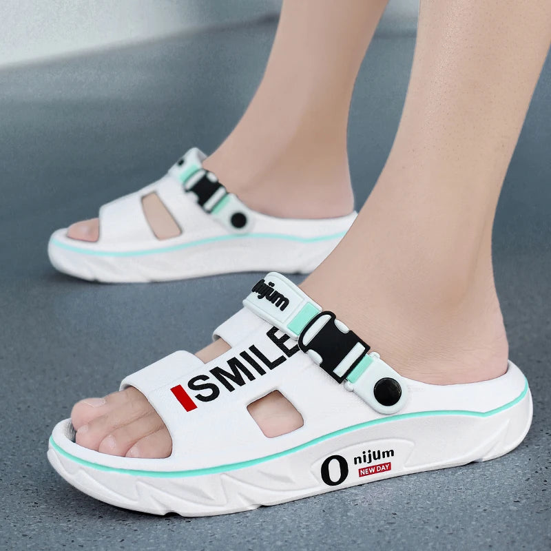 Nuevas Zapatillas de Masaje para Hombre, Sandalias Interiores y Exteriores, Cómodas Diapositivas Suaves de Playa, Zuecos, Zapatos Casuales para Hombre y Mujer, Zapatillas de Casa