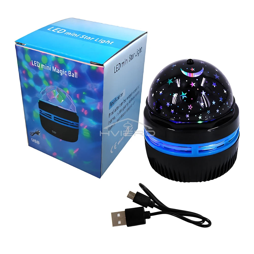 Proyector de luz nocturna Galaxy Lámparas de mesa USB Sala de juegos Cine en casa Techo Decoración de boda Halloween Gira automáticamente