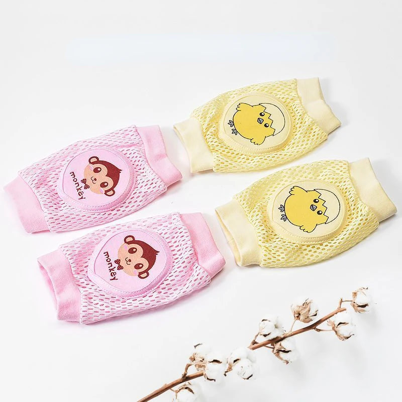Rodilleras de bebé de 2 piezas, protección anticaída para gatear para niños pequeños, finas de verano, rótula de malla, rodillera protectora, seguridad para bebés