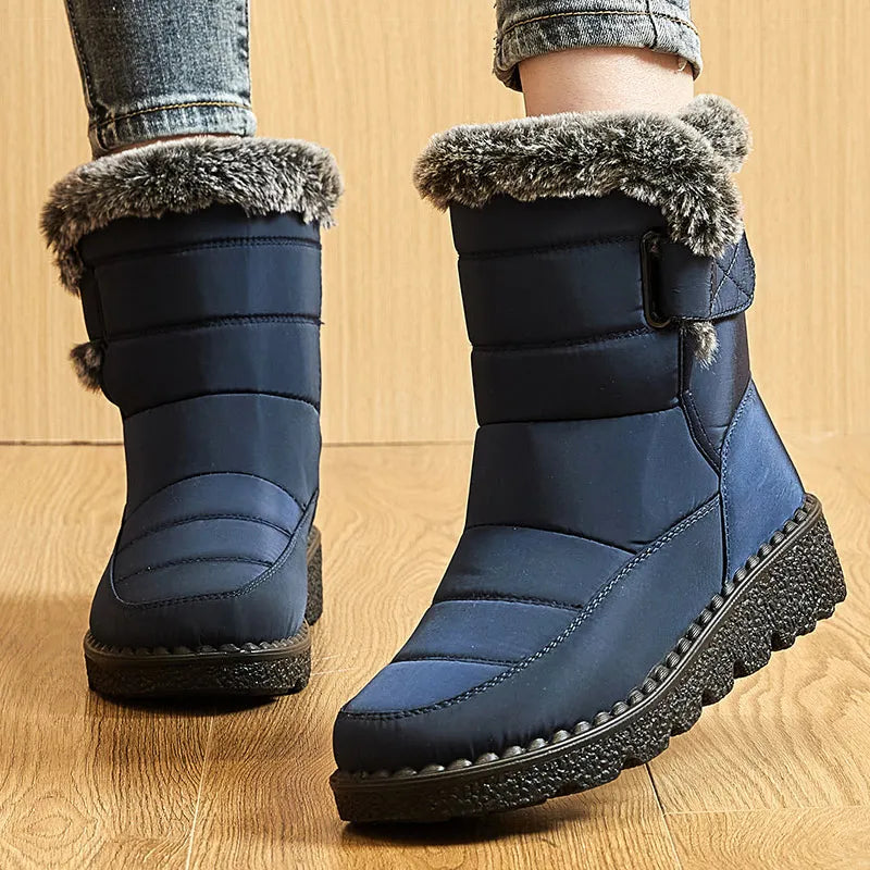 Women's Boots Trend Winter Shoes For Woman Winter Boots Ankle Low Heels Botas Mujer Waterproof Snow Boots With Fur Shoes