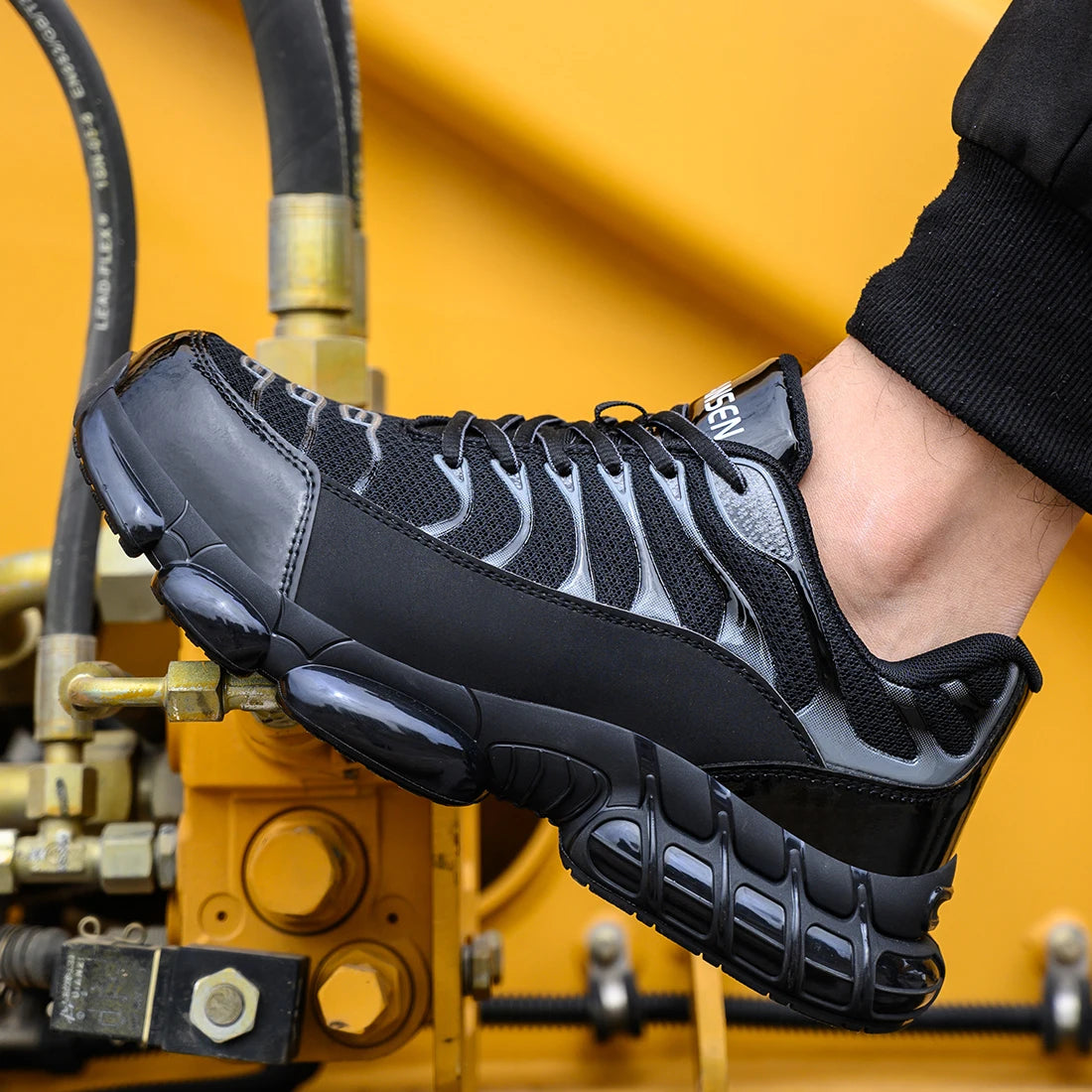 Zapatos de seguridad de trabajo para hombre transpirables antipunzonamiento botas indestructibles antideslizantes zapatos de construcción industrial calzado masculino