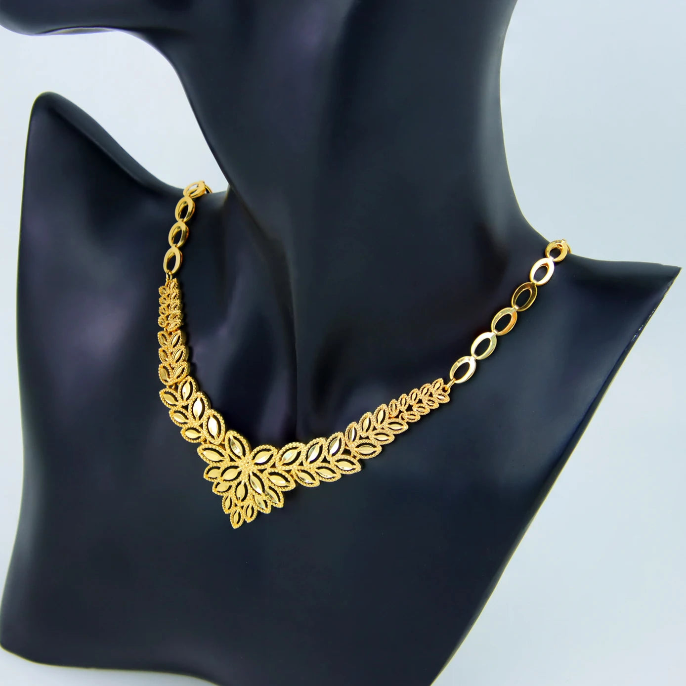 Juego de joyas de boda de lujo de Dubái, chapado en oro de 21k, collar, pulsera y pendientes de oro nupcial árabe, joyería vintage para mujer brasileña