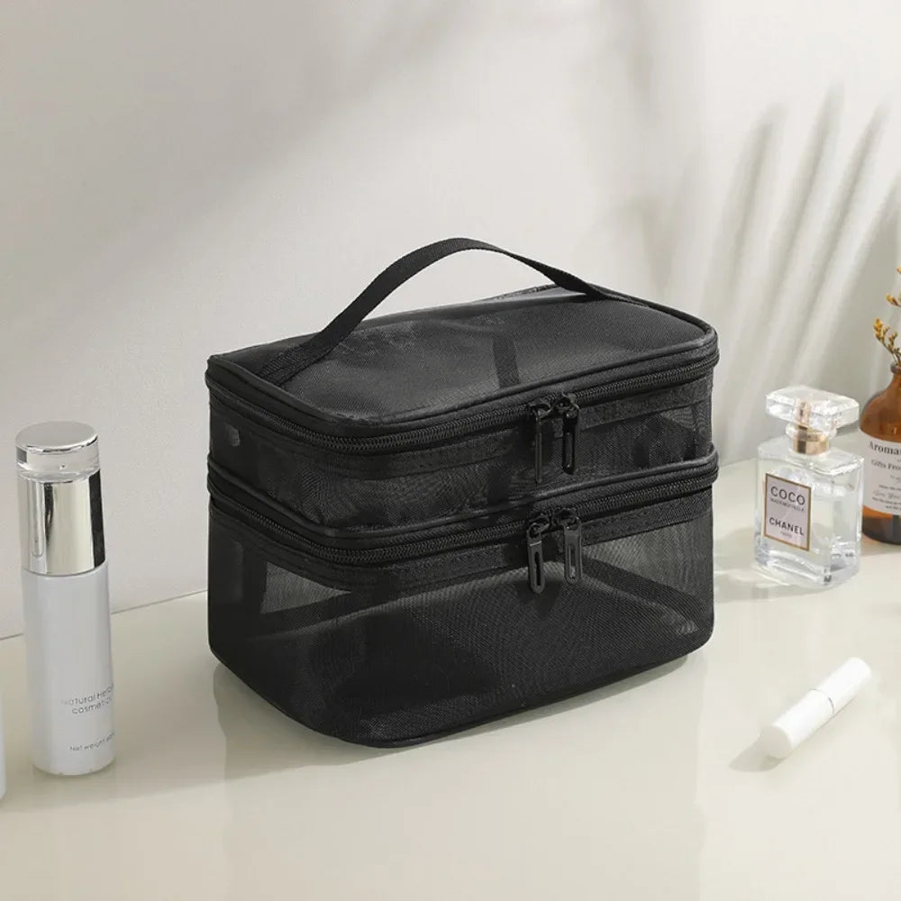 Neceser de viaje de gran capacidad, bolsa de aseo conveniente, bolsa de almacenamiento de viaje al aire libre, estuche de maquillaje impermeable para mujer, nuevo