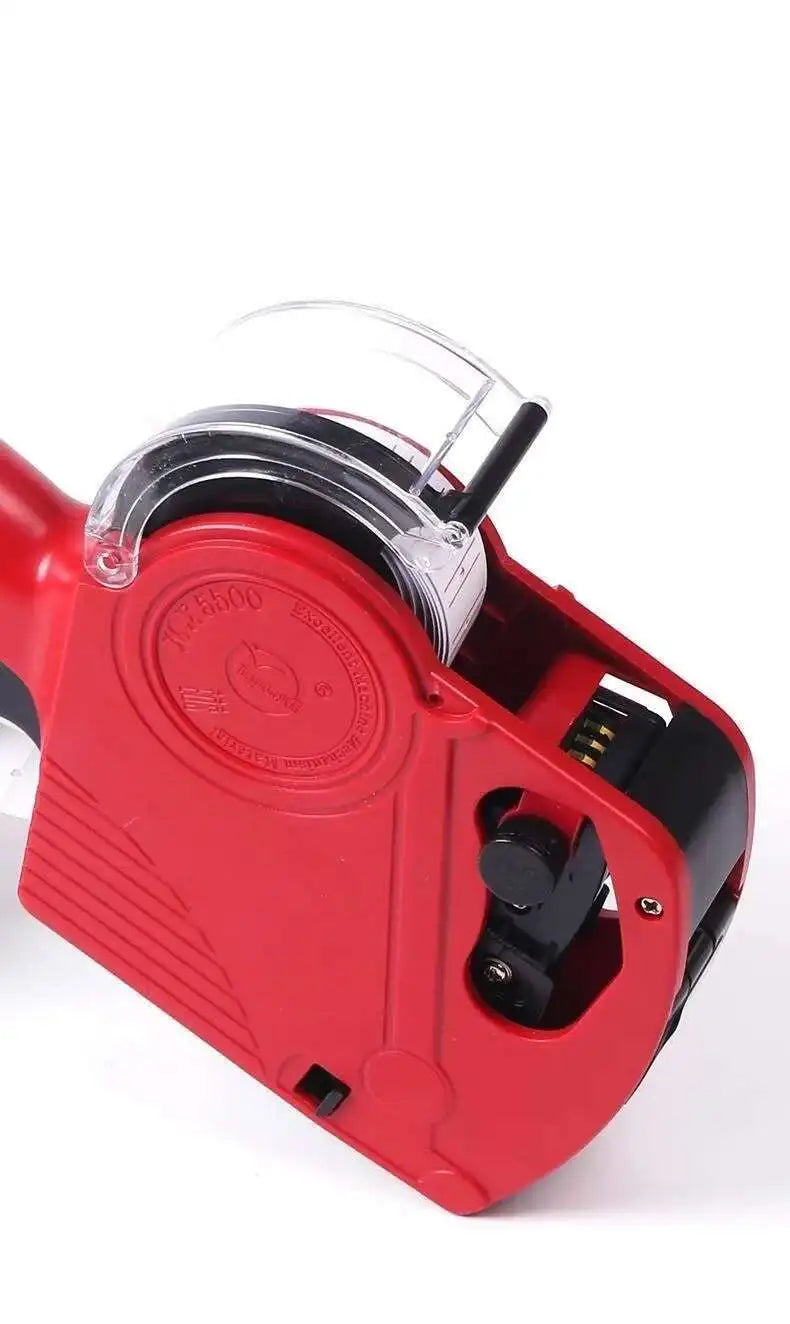 Set de etiquetadora de precios de una sola línea 1, pistola de precios manual + 5500 etiquetas + rodillos de tinta, impresora de etiquetas de precio con fecha