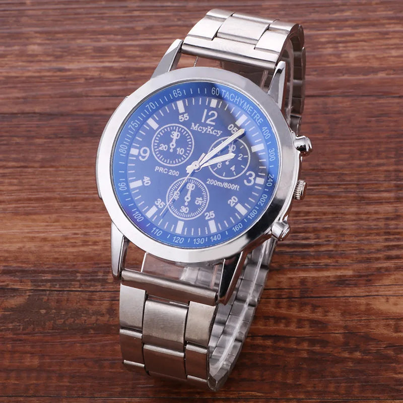 Nuevo reloj de hombre, banda de lujo, reloj redondo, moda, Blu-ray, reloj romano para hombre, relojes para hombre, שעון ספורט, часы мужские наручные