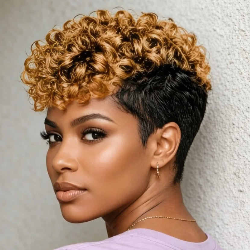 Curly Pixie Wig