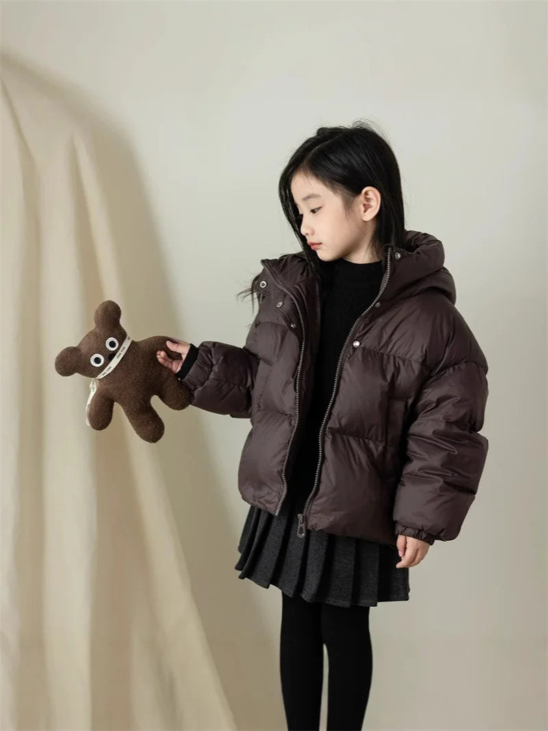 Abrigos cálidos de invierno para niños, chaquetas acolchadas de algodón para otoño, ropa para niños y niñas, prendas de abrigo con capucha para bebés de 3 a 12 años