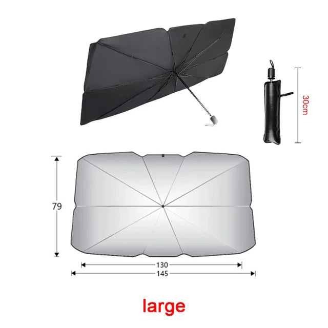 Paraguas parasol para coche Protector parasol para coche Sombrilla de verano Accesorios de protección interior para parabrisas para sombreado de automóviles