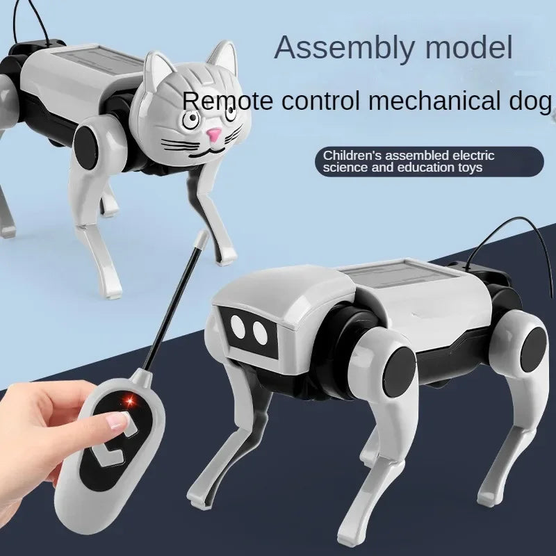 Robot de control remoto para niños, juguete mecánico con control remoto, enseñanza de ciencias, modelo de montaje DIY, juego de juguetes eléctricos para niños, regalo