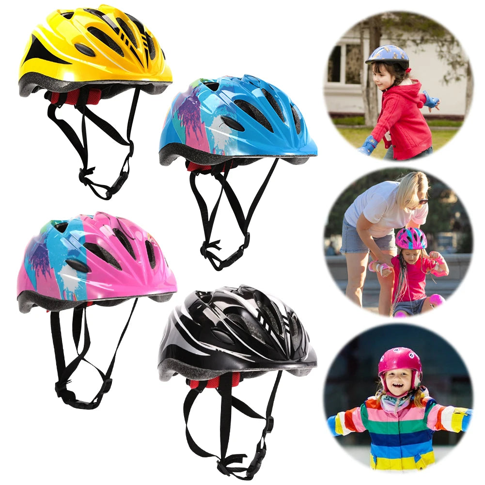 Casco para monopatín, patinete o bicicleta para niños, set de equipo de protección deportiva con rodilleras, coderas y muñequeras para niños y niñas, casco de esquí