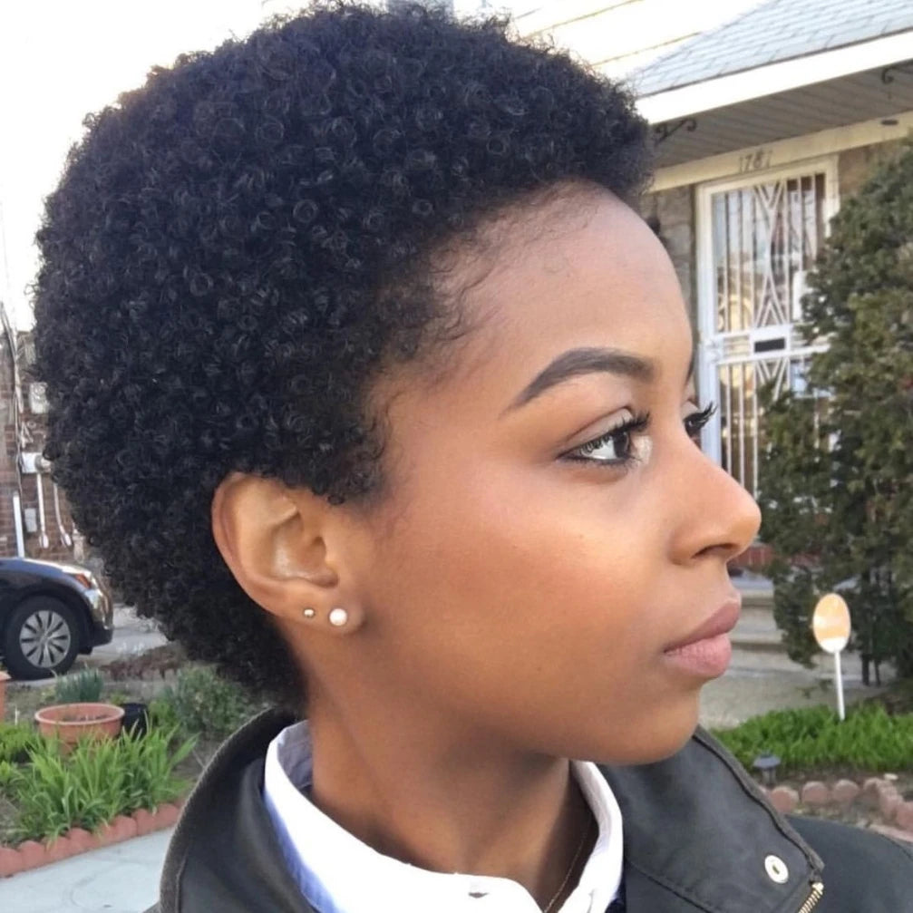 4" Afro Curly Pixie Wig