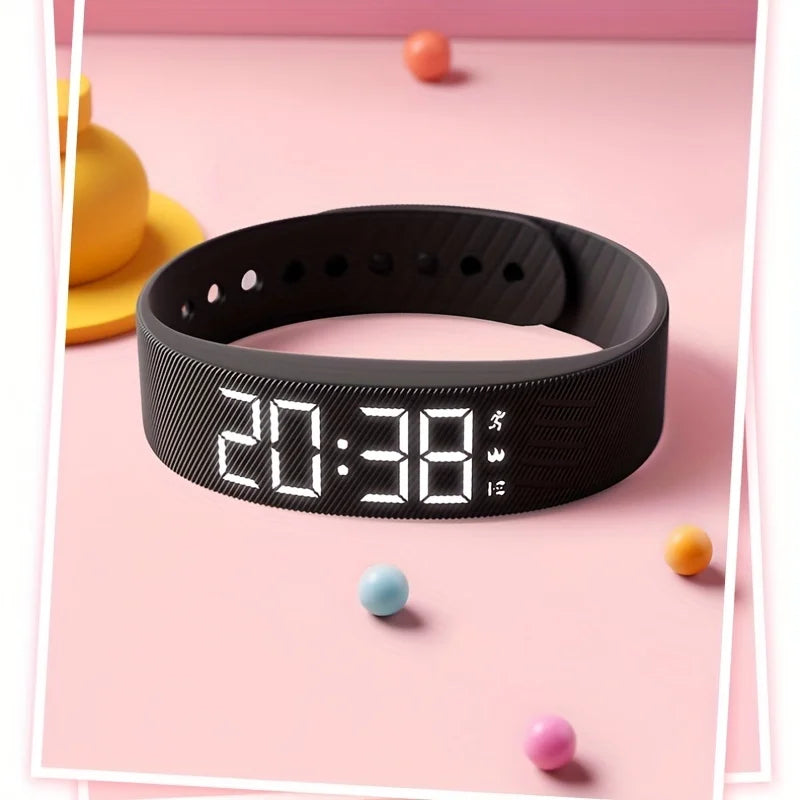 Smart Watch Hombres Mujeres Podómetro Pulsera de fitness Contador de pasos Modo multideporte Pulsera electrónica de moda Simplicidad Smart Band