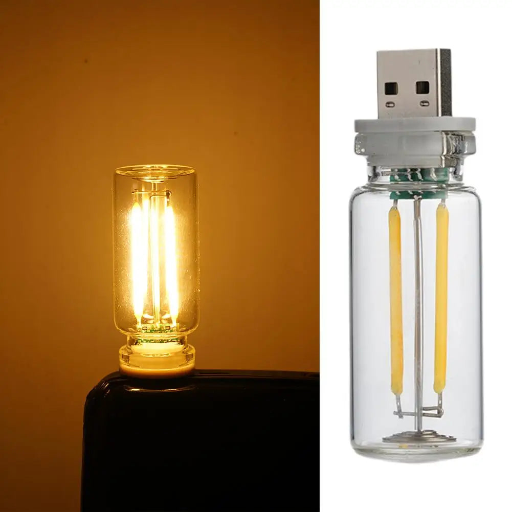 Decora herramientas USB táctil Control noche LED Luz Ambiente Lámpara incandescente Filamento LED Bombilla Decoración de dormitorio DIY