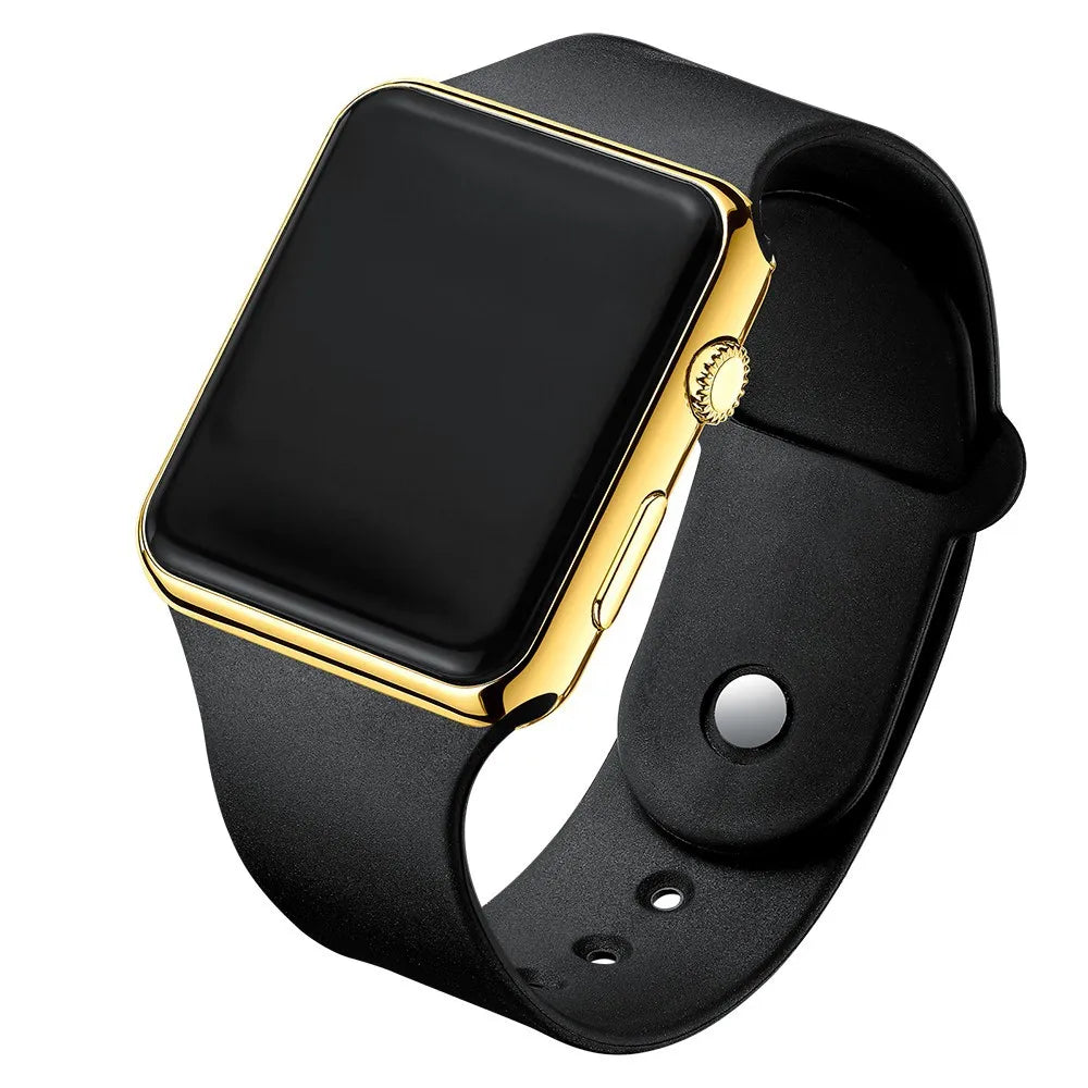 Reloj digital simple para hombres y mujeres, reloj electrónico LED deportivo de moda, correa de silicona negra, reloj casual para hombre, Reloj Hombre