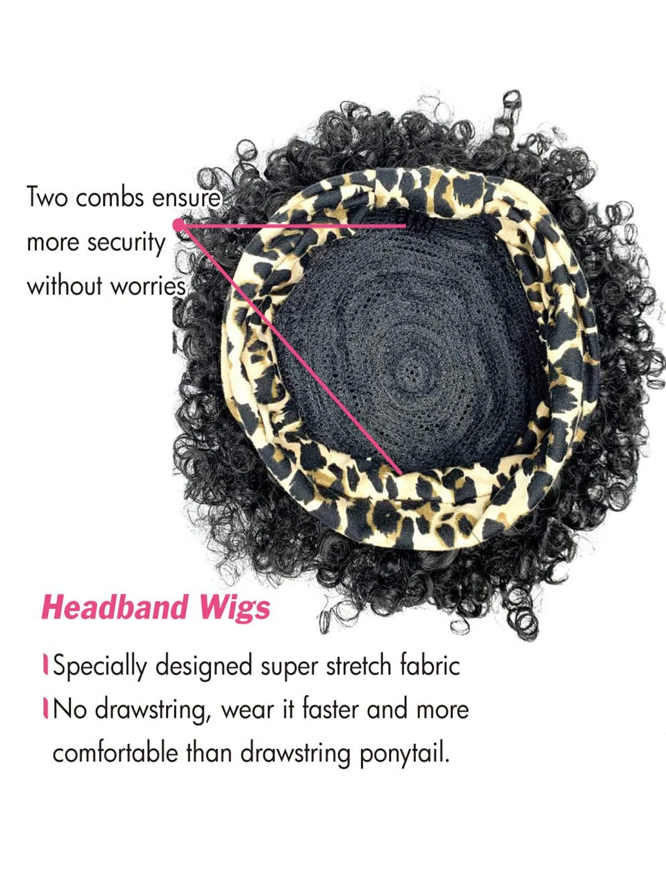 Pelucas Grandes Rizadas con Diademas Adheridas para Mujeres Negras Pelucas Cortas de Pelo Rizado Sintéticas para Mujeres Negras con 2 Clips Seguros