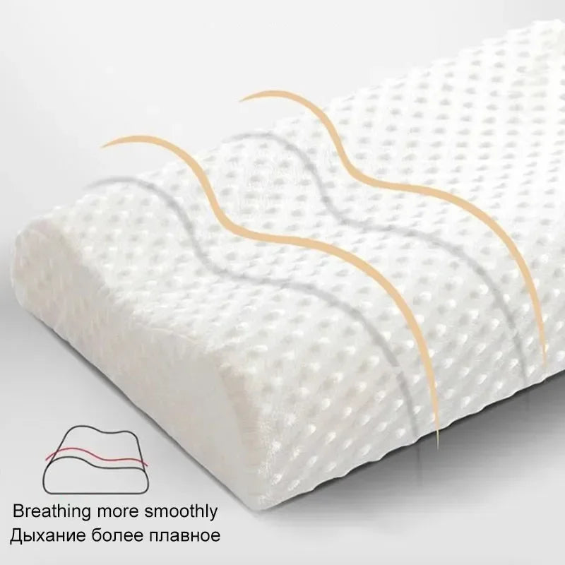 Almohada larga de espuma viscoelástica, almohada protectora cervical de rebote lento, almohada de maternidad con forma para dormir, almohadas ortopédicas