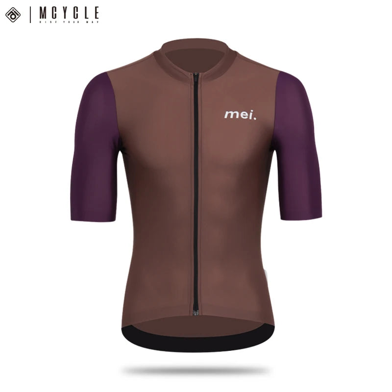 Mcycle Maillot de Ciclismo de Verano para Hombre, Camiseta de Bicicleta de Montaña Transpirable, Tops de Ciclismo de Manga Corta, Ropa de Ciclismo MTB