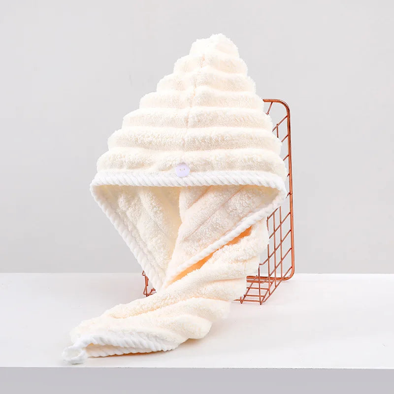 Gorro Secador de Pelo para Mujer, Gorro de Microfibra Grueso y Súper Absorbente para Secar el Cabello, Gorro de Secado Rápido, Toalla Turbante para el Pelo