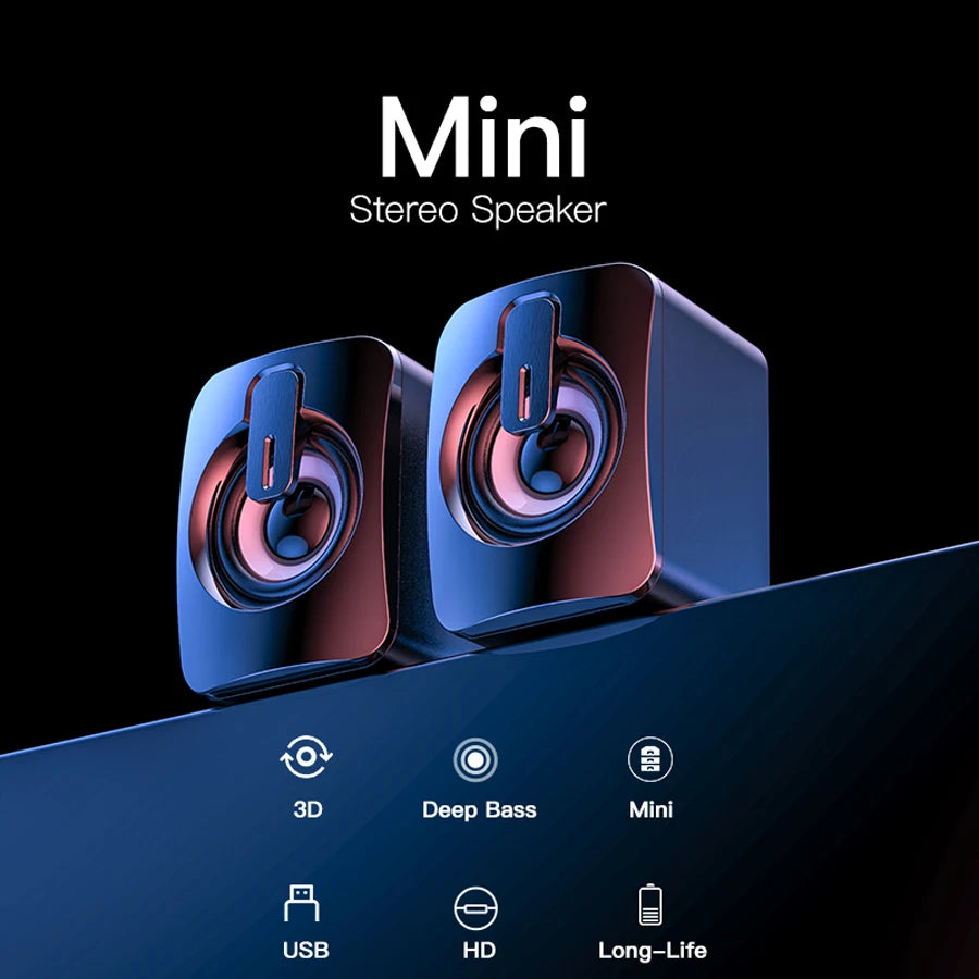 Altavoz de computadora para PC portátil de escritorio Caixa De Som Caja de sonido Sistema de audio de música Bocina Columna Acústica Columna Unidad amplificada