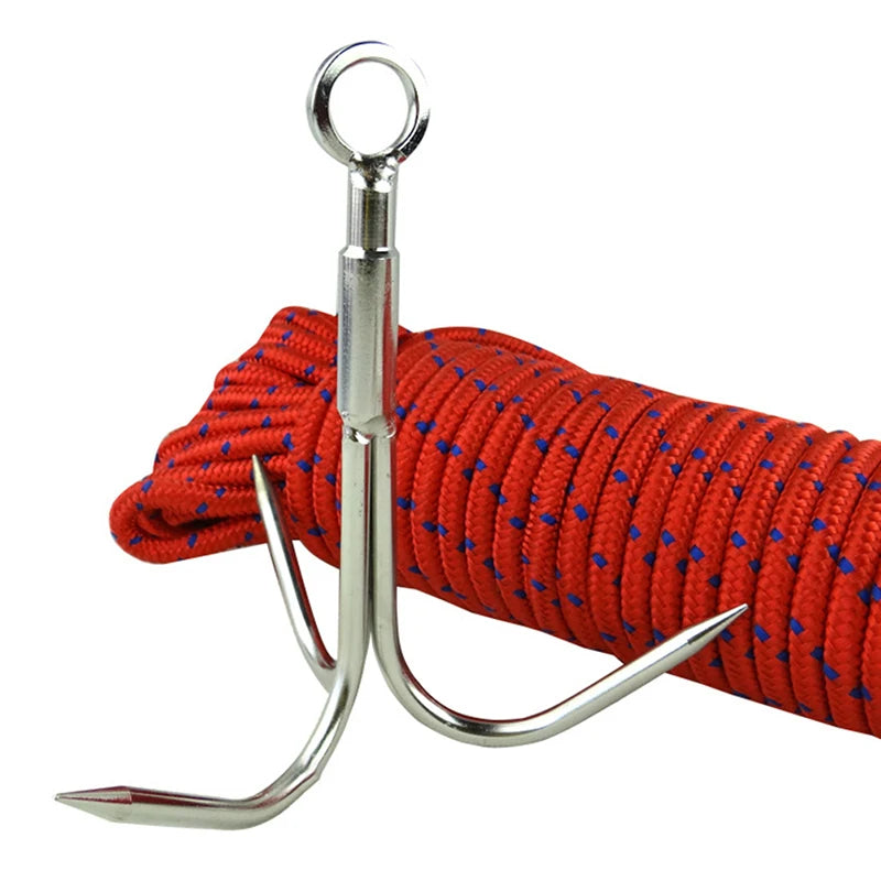 Mosquetón de garra de acero inoxidable para senderismo, gancho de escalada multifuncional, gancho de agarre para viajes, camping al aire libre, pesca