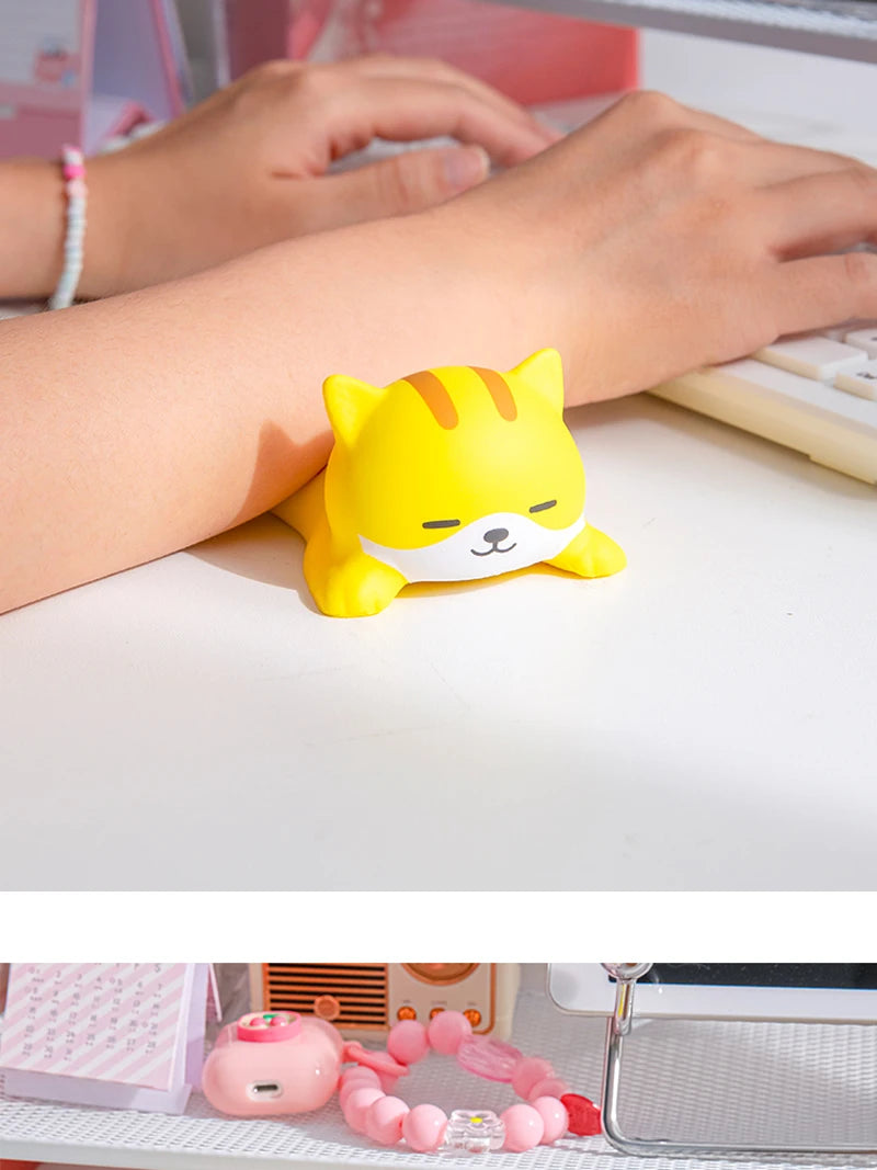 Nuevo y bonito soporte de muñeca para ratón, reposabrazos para ordenador portátil, escritorio ergonómico, juguetes Kawaii de aumento lento