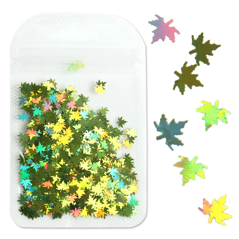 2g Holographic Nail Art Glitter Shiny Sweet Love Red Heart Flakes Sequins 3D Nail Paillette Manicure Valentine's Day Decorations