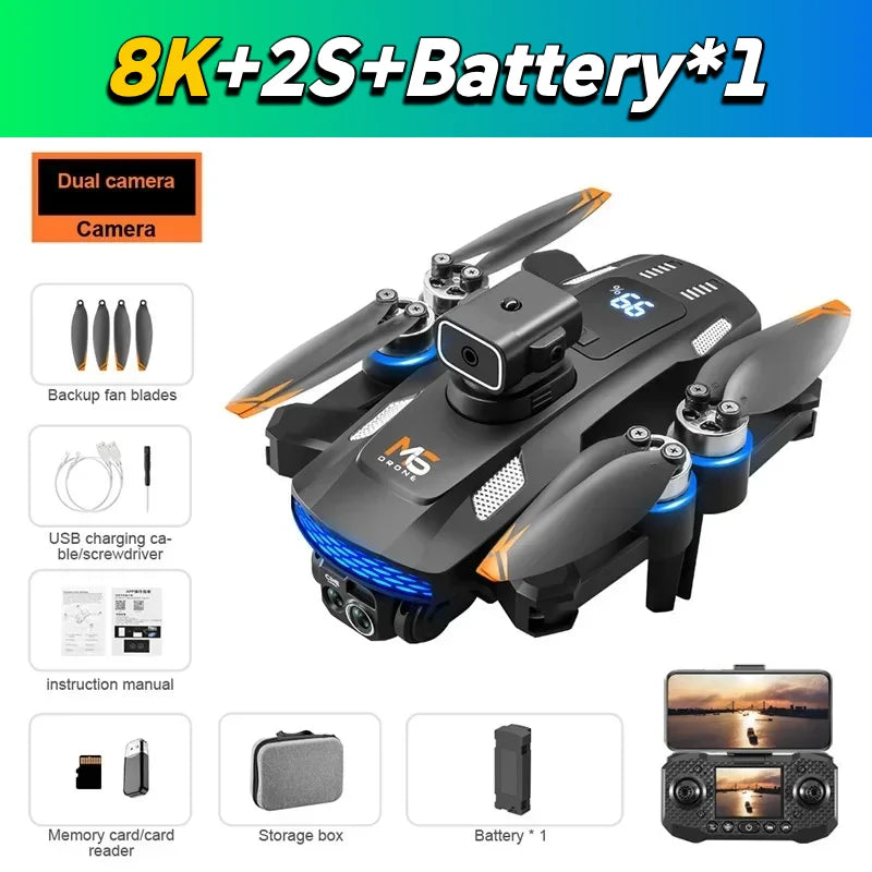 Nuevo Para Xiaomi M6 Drone 8K Cámara HD Profesional Drones 5G WIFI FPV Vídeo 4k UAV Con pantalla Mando a distancia RC Quadcopter Dron