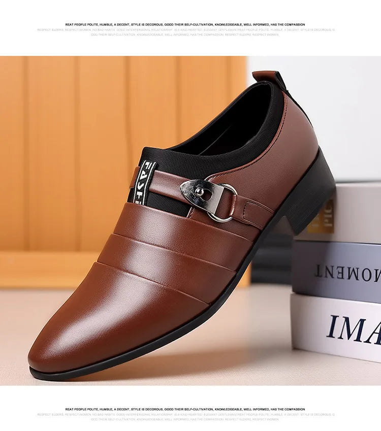 Zapatos de vestir para hombre, mocasines formales para traje de boda para hombre, zapatos de oficina para boda, mocasines sin cordones, zapatos de vestir elegantes para hombre