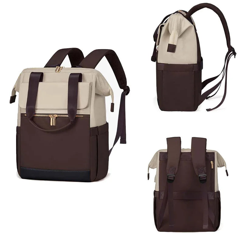 Laptop bag, travel and leisure mommy bag, diaper bag, men's and women's fashionable backpack