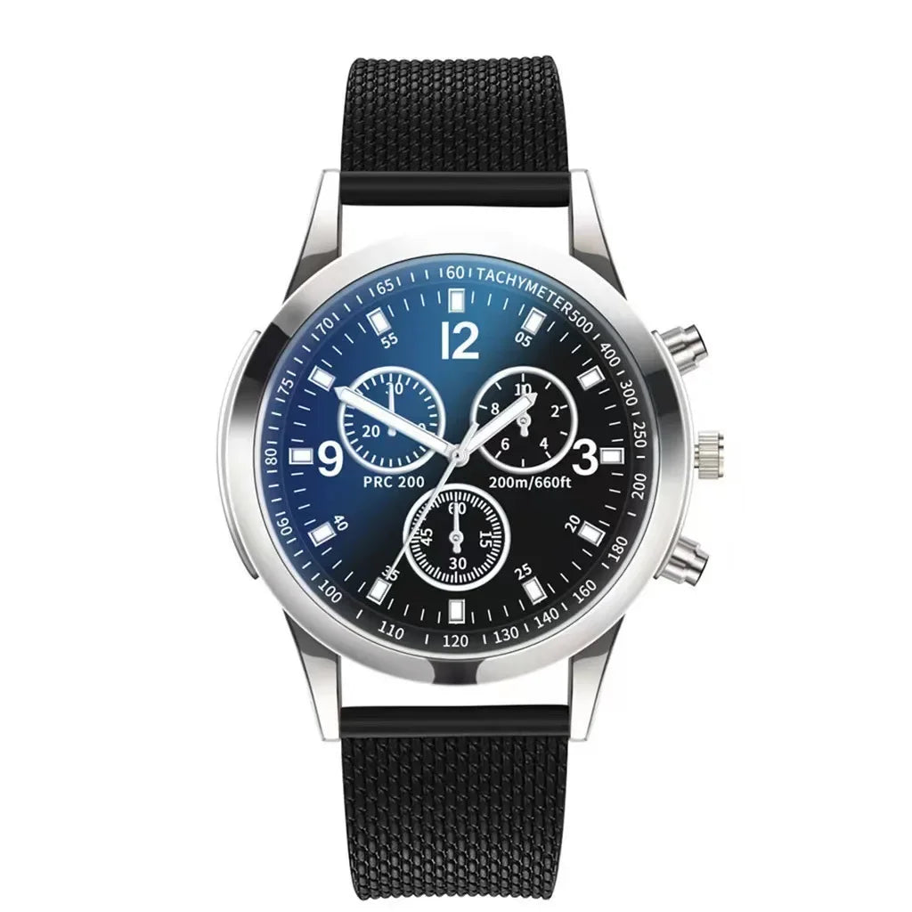 Nuevo reloj de hombre, banda de lujo, reloj redondo, moda, Blu-ray, reloj romano para hombre, relojes para hombre, שעון ספורט, часы мужские наручные