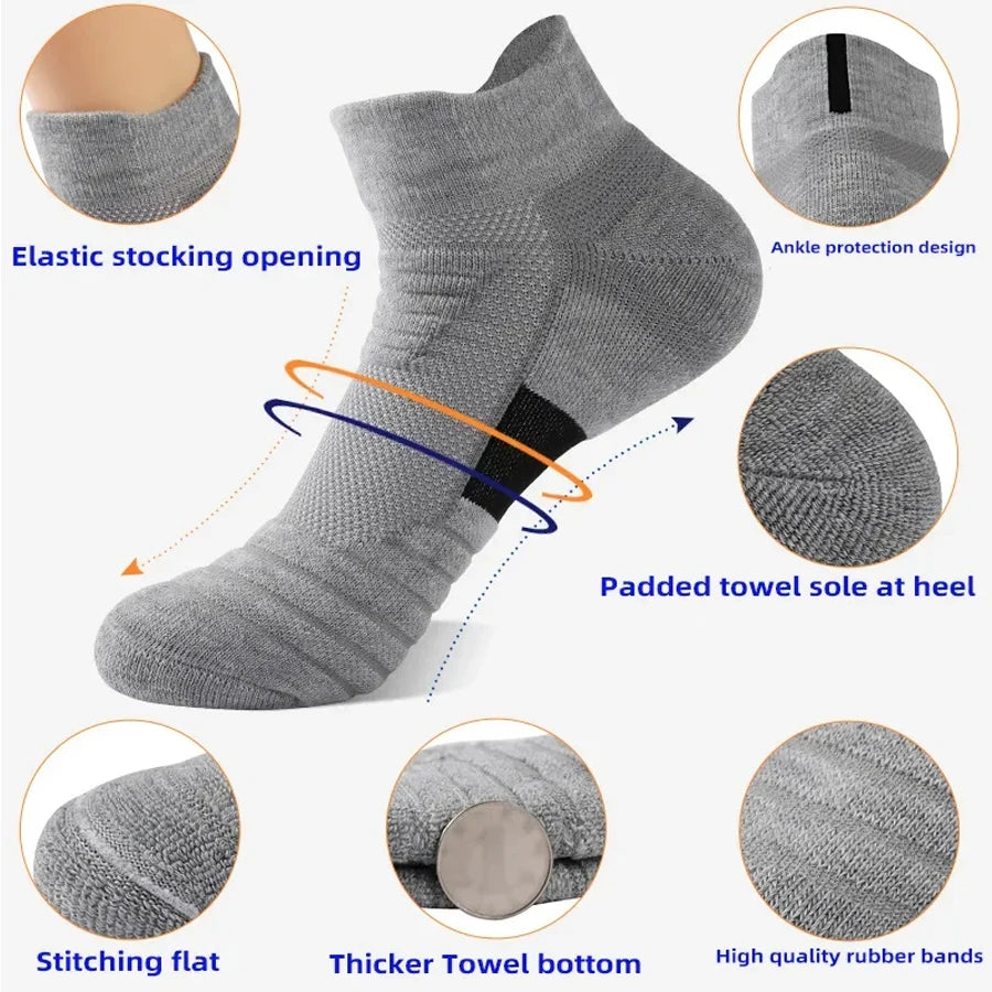 1/3 pares de calcetines de fútbol antideslizantes para hombre, calcetines de algodón de tubo corto largo, calcetines deportivos de baloncesto, calcetines transpirables desodorantes 39-45