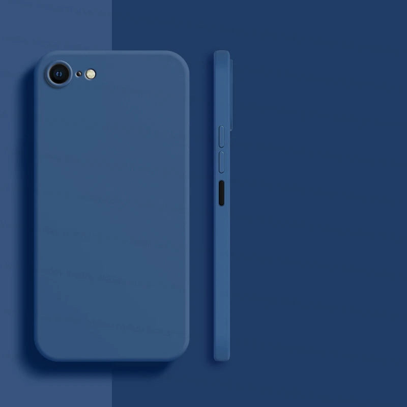 Para funda de iPhone 8 para iPhone SE 2022 2020 7 8, funda protectora de silicona líquida de TPU suave de lujo a prueba de golpes para iPhone 8